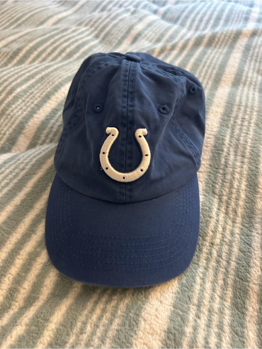 Indianapolis Colts Navy Baseball Cap with White Horseshoe Patch